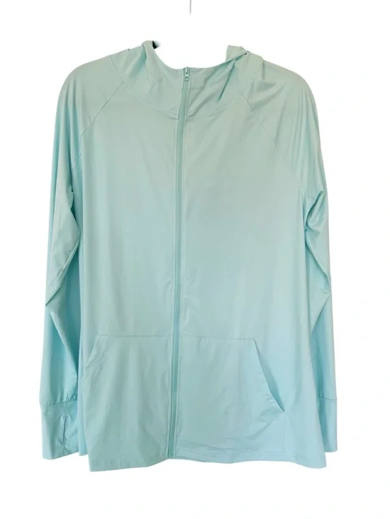 SESE CODE Aqua Light Blue Zip Up Hoodie Lightweight Eye Mask XL - Picture 5 of 11